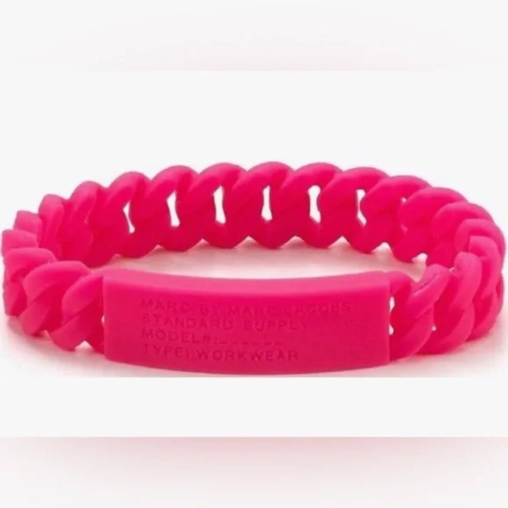 NWT Marc by Marc Jacob Silicone Bracelet Knockout Pink
